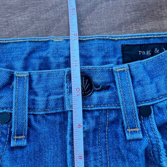 Rag & Bone Jeans Women's Size 25 Straight Distressed Shaker Light Wash - Picture 9 of 10